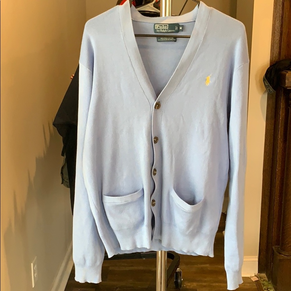 Polo cardigan sweater
